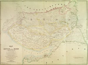 カッチアンドランの地図、インド、1854年